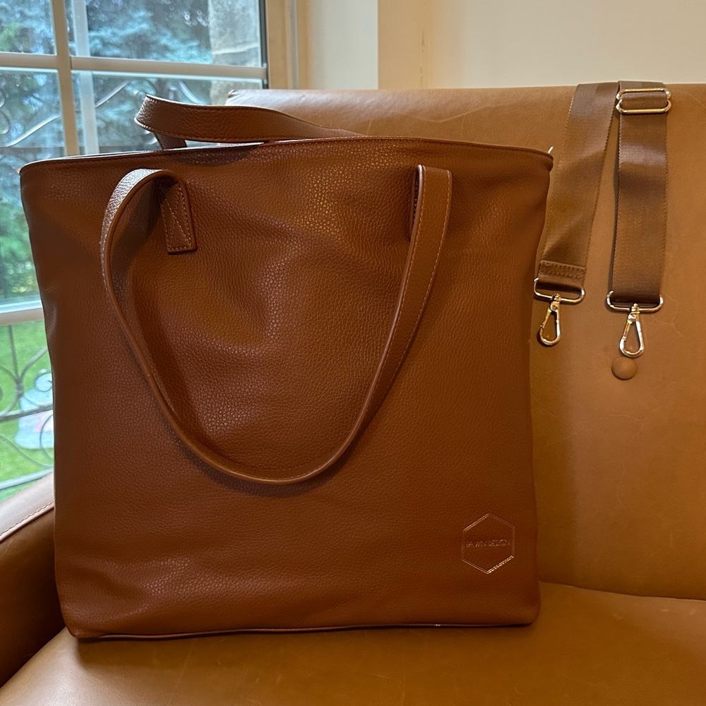 Fawn Design Tan Leather Tote Bag